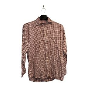 Burberry Made in the USA Men's Size Large Long Sleeve Button Up Shirt